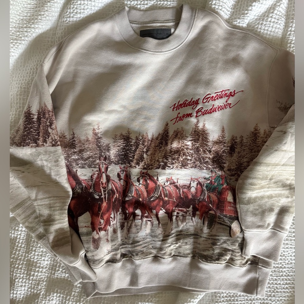 Budwiser holiday greetings crewneck - Abercrombie